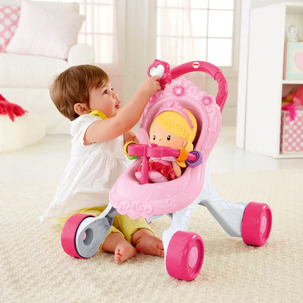 Fisher-Price Little People Princess Stroller Ride-On Toy