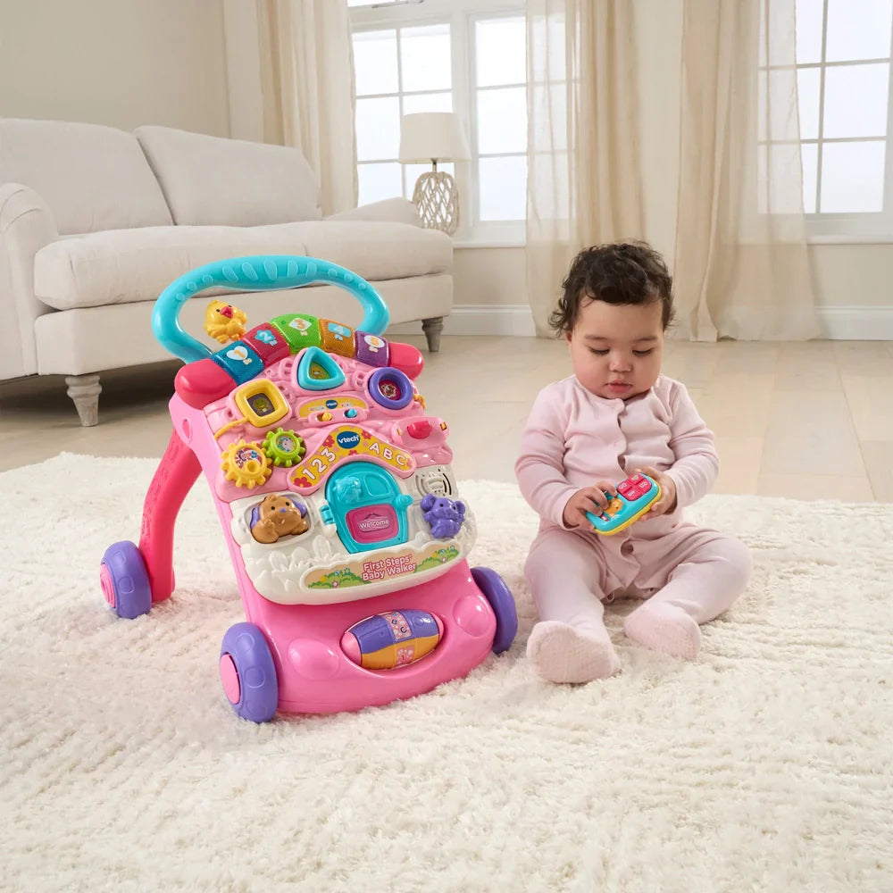 VTech Baby First Steps 2-in-1 Walker – Pink